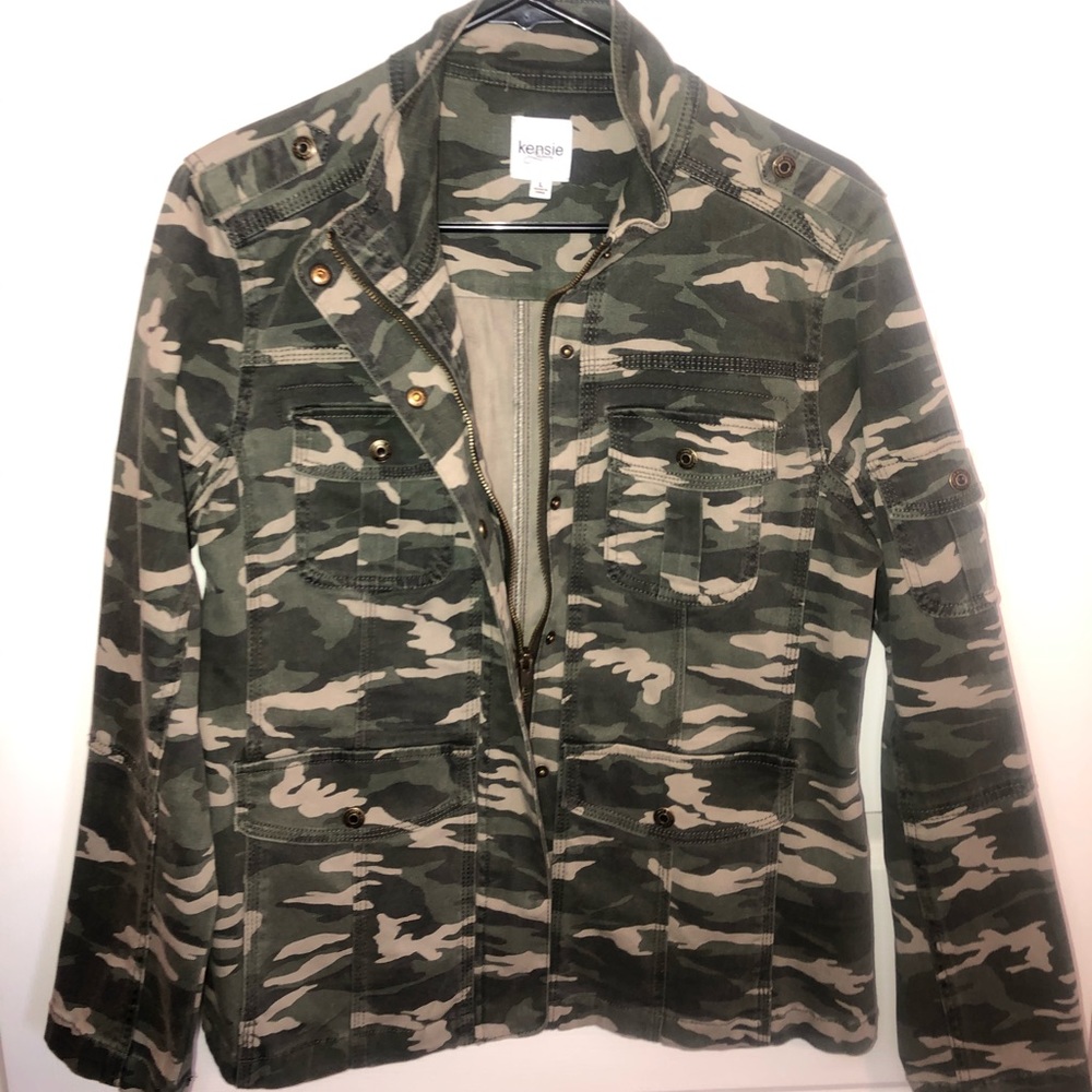 Kensie Camo Jean Jacket size L